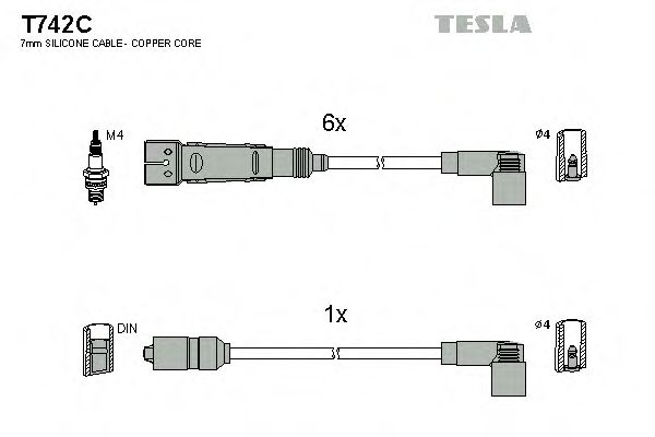 Imagine Set cablaj aprinder TESLA T742C