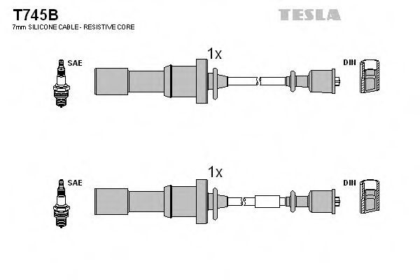 Imagine Set cablaj aprinder TESLA T745B