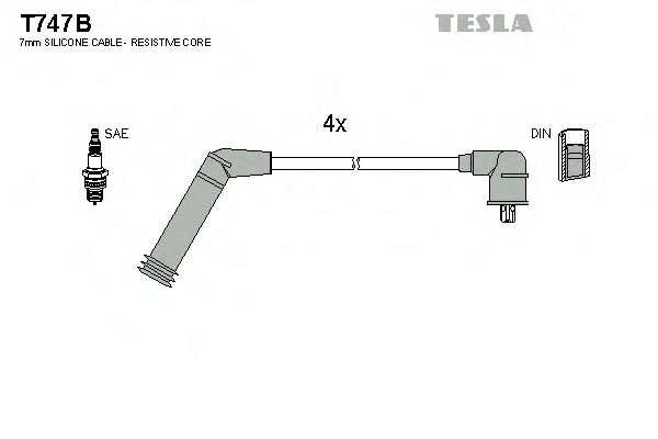 Imagine Set cablaj aprinder TESLA T747B