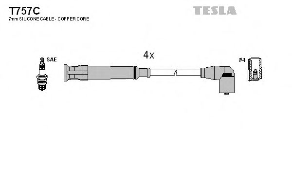 Imagine Set cablaj aprinder TESLA T757C