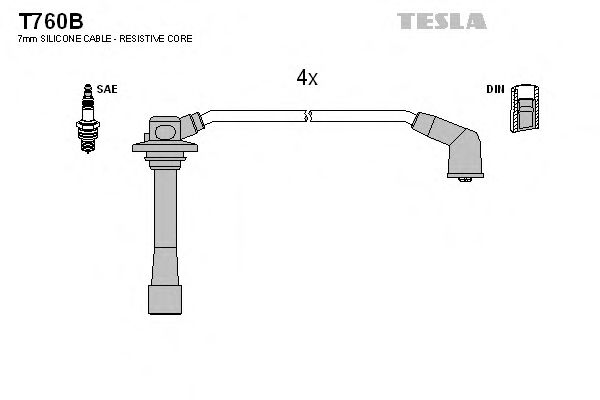 Imagine Set cablaj aprinder TESLA T760B