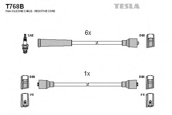 Imagine Set cablaj aprinder TESLA T768B