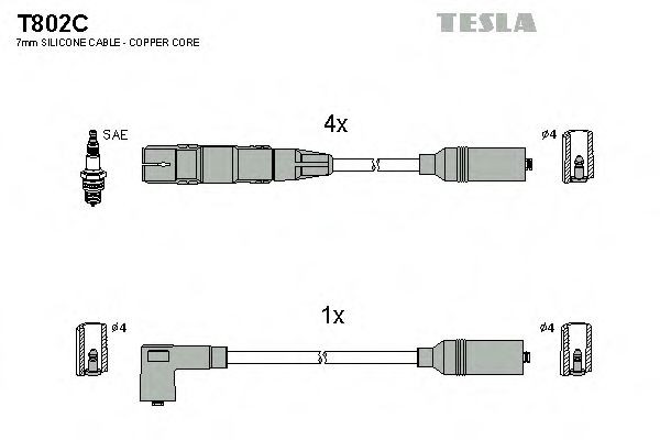 Imagine Set cablaj aprinder TESLA T802C