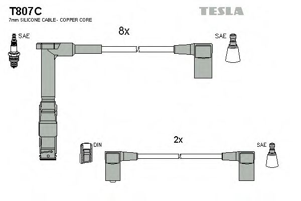 Imagine Set cablaj aprinder TESLA T807C