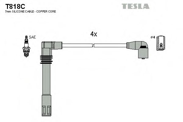 Imagine Set cablaj aprinder TESLA T818C