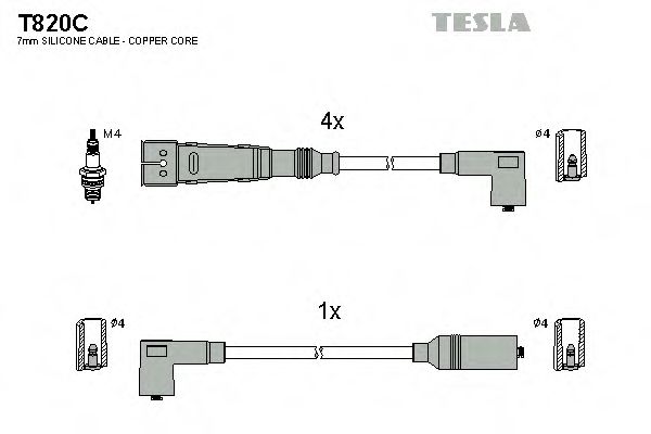 Imagine Set cablaj aprinder TESLA T820C