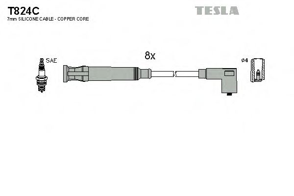 Imagine Set cablaj aprinder TESLA T824C