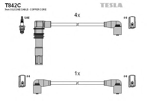 Set cablaj aprinder TESLA T842C