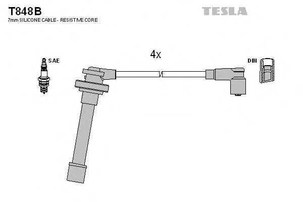 Imagine Set cablaj aprinder TESLA T848B