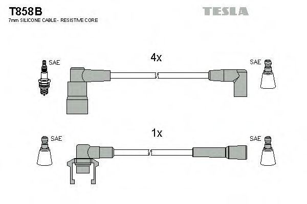 Imagine Set cablaj aprinder TESLA T858B