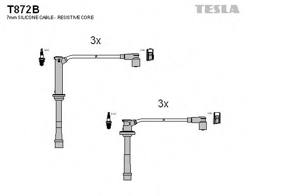 Imagine Set cablaj aprinder TESLA T872B