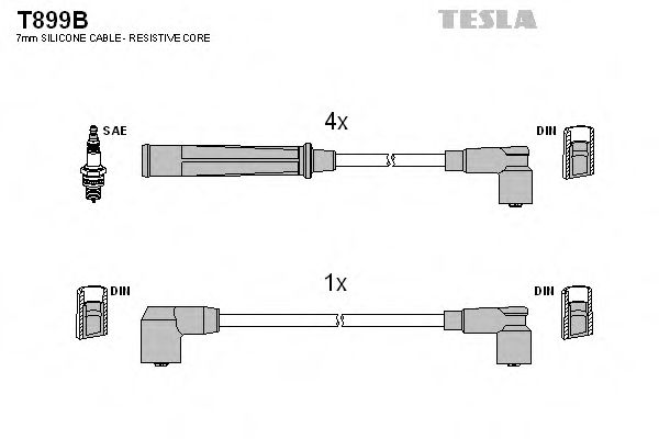 Imagine Set cablaj aprinder TESLA T899B