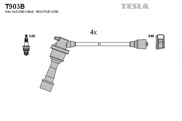 Imagine Set cablaj aprinder TESLA T903B