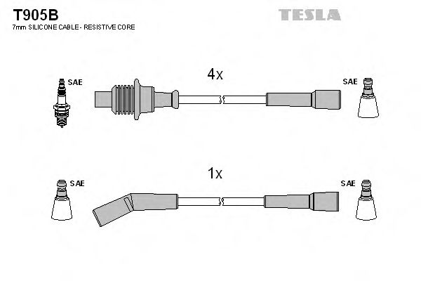 Imagine Set cablaj aprinder TESLA T905B