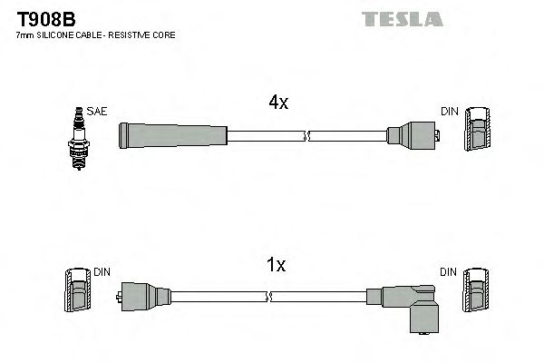 Imagine Set cablaj aprinder TESLA T908B