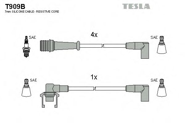 Imagine Set cablaj aprinder TESLA T909B