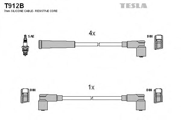 Imagine Set cablaj aprinder TESLA T912B