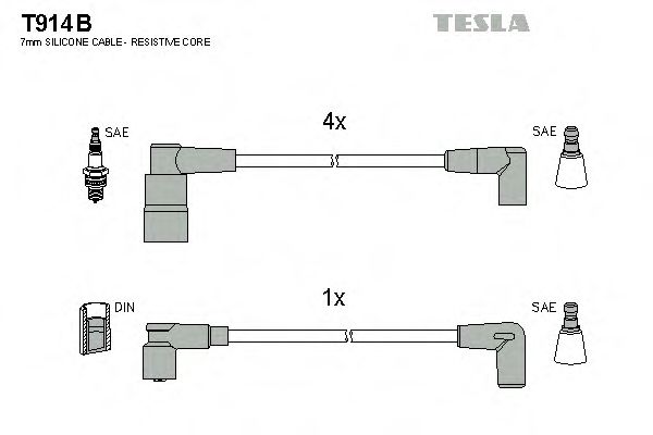 Imagine Set cablaj aprinder TESLA T914B