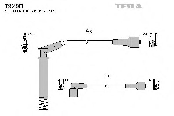 Imagine Set cablaj aprinder TESLA T929B