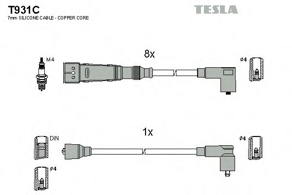 Imagine Set cablaj aprinder TESLA T931C