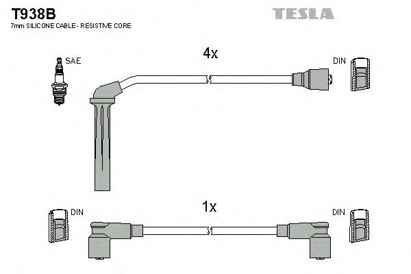 Imagine Set cablaj aprinder TESLA T938B