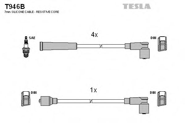 Imagine Set cablaj aprinder TESLA T946B