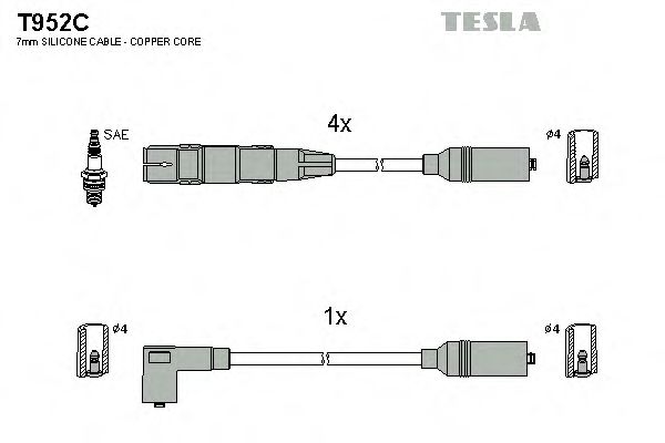 Imagine Set cablaj aprinder TESLA T952C