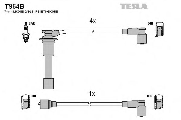 Imagine Set cablaj aprinder TESLA T964B