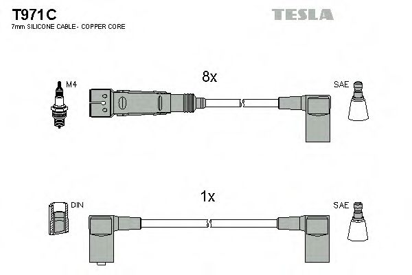 Imagine Set cablaj aprinder TESLA T971C