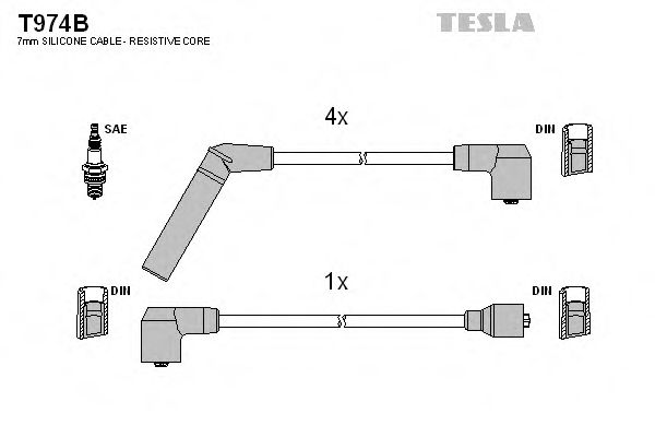 Imagine Set cablaj aprinder TESLA T974B