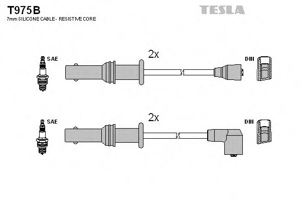 Imagine Set cablaj aprinder TESLA T975B