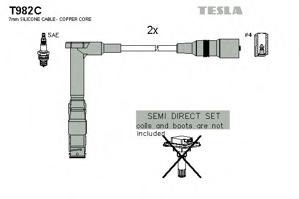 Imagine Set cablaj aprinder TESLA T982C