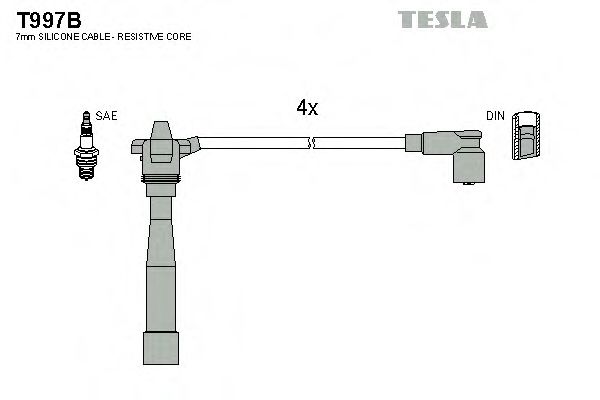 Imagine Set cablaj aprinder TESLA T997B