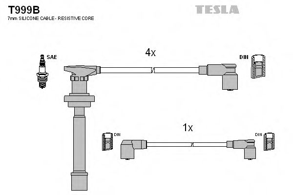 Imagine Set cablaj aprinder TESLA T999B